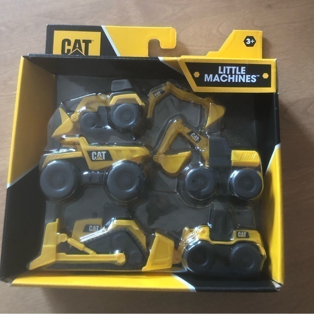 CAT Little Machines 5 Pack NEW Yellow Kids Toys Digger Dump Truck Excavator